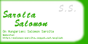 sarolta salomon business card